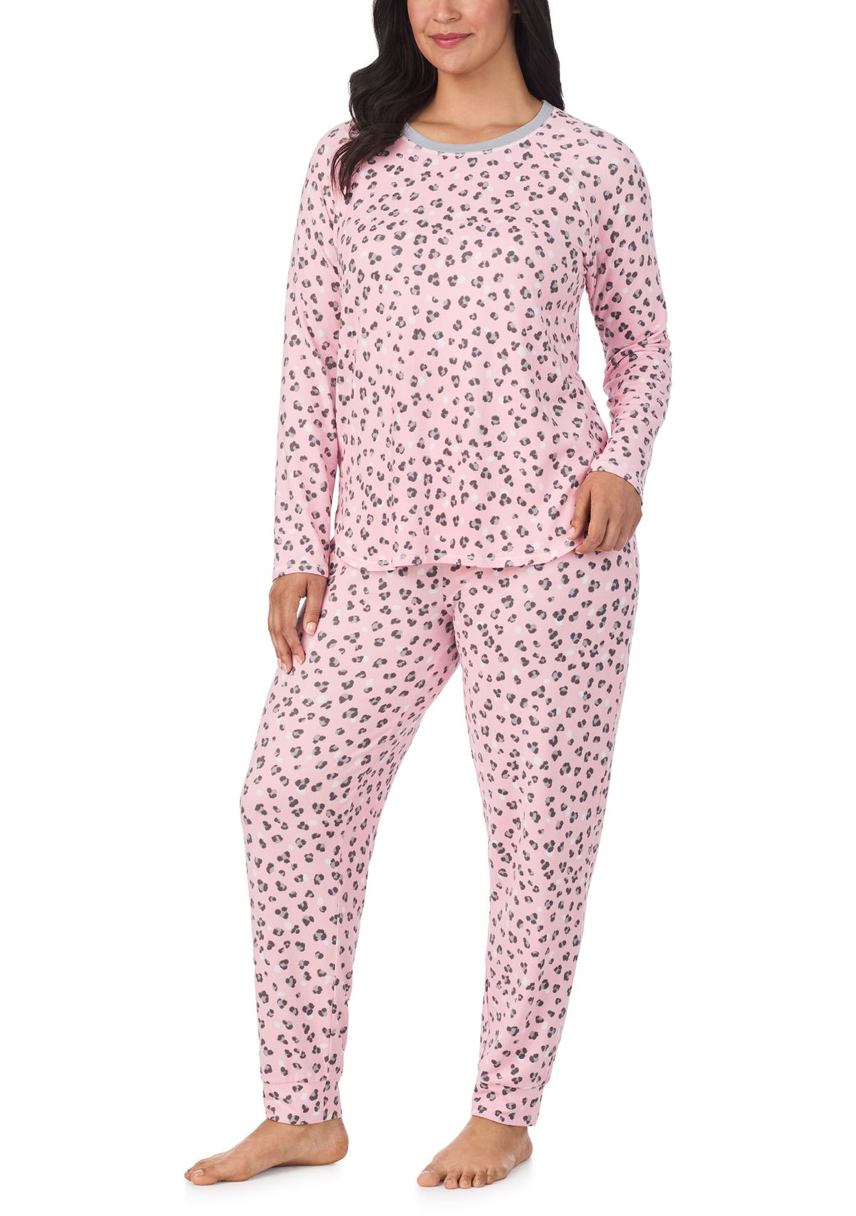 Plus Size Long Sleeve Jogger Pajama Set 