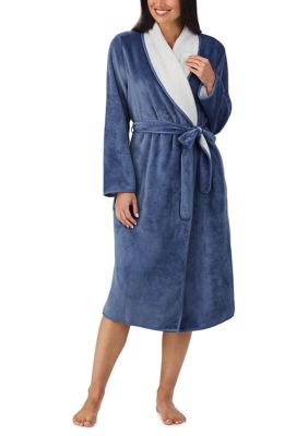 Cuddl Duds Women's Long Shawl Collar Robe, Large