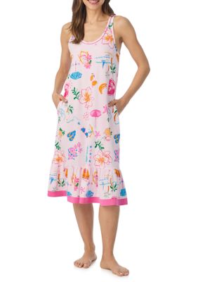 Cuddl Duds Women's Sleeveless Floral Midi Nightgown