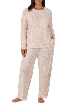 Cuddl Duds Women's Sweater Knit Long Sleeve Shirt and Jogger Pajama Set, 3XL