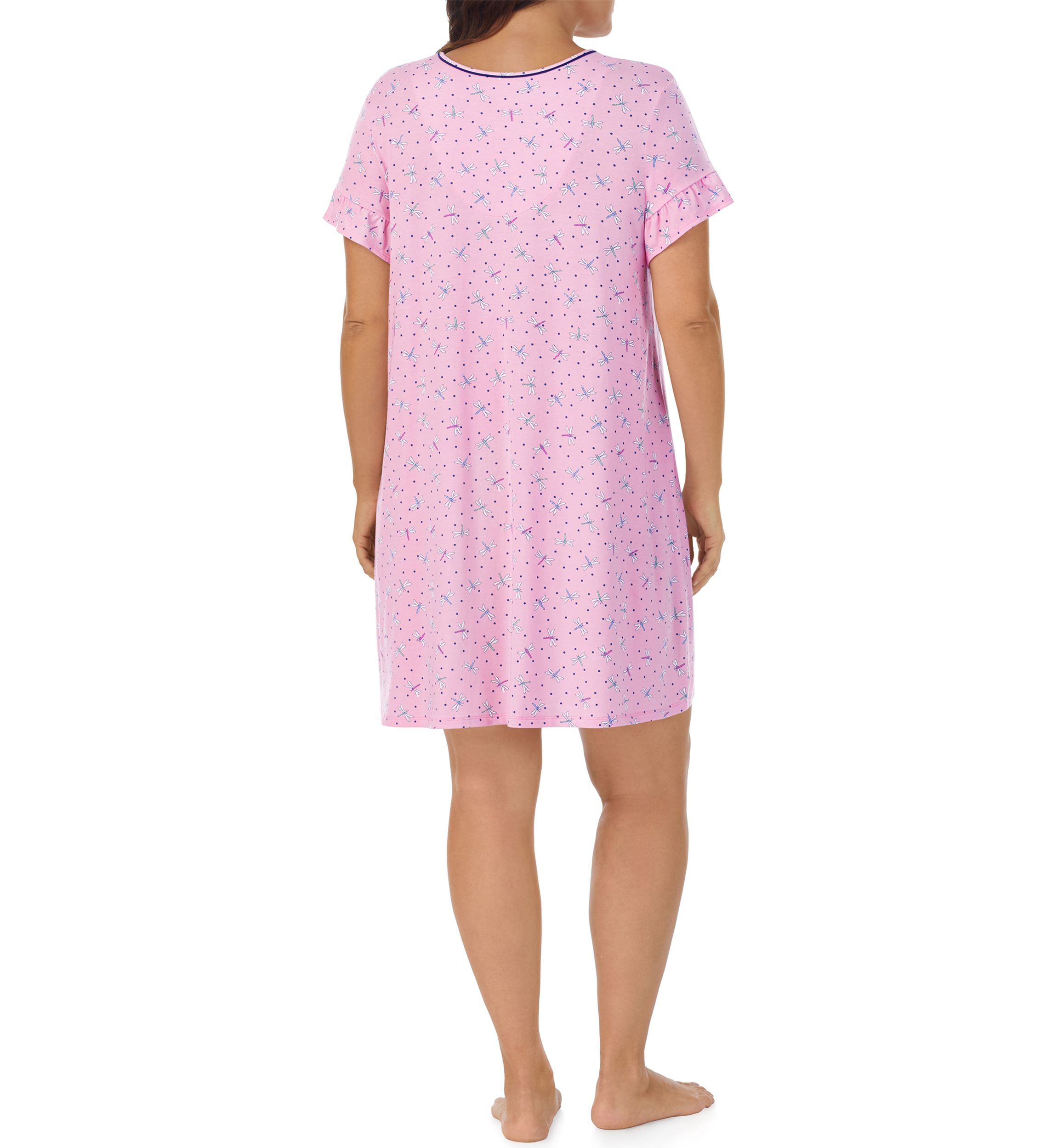 Plus Size Ruffle Sleeve Nightgown