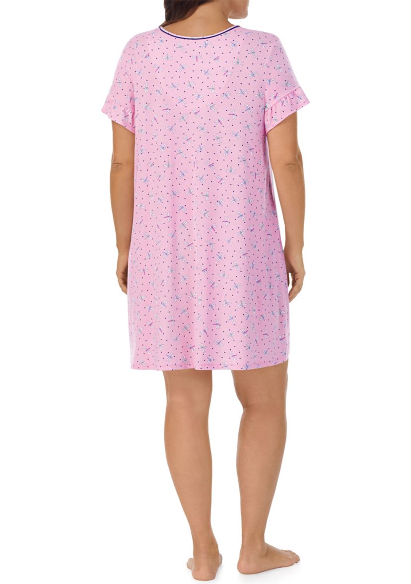 Plus Size Ruffle Sleeve Nightgown