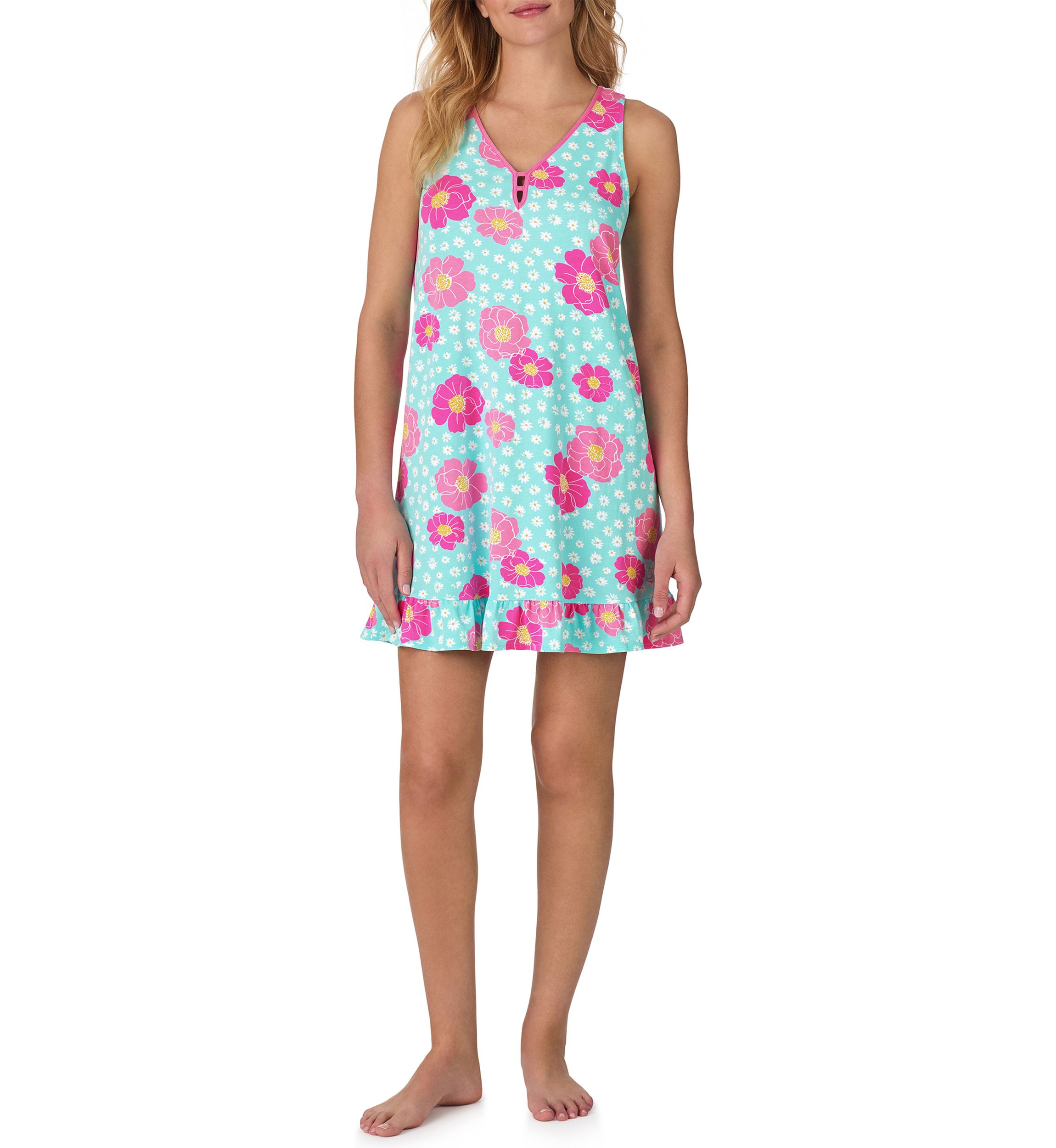 Sleeveless Printed Chemise