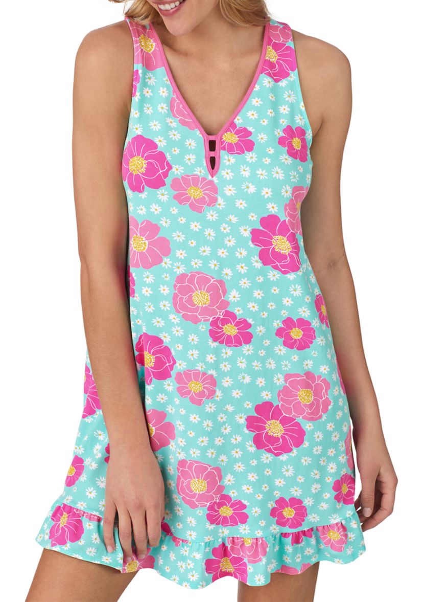 Sleeveless Printed Chemise