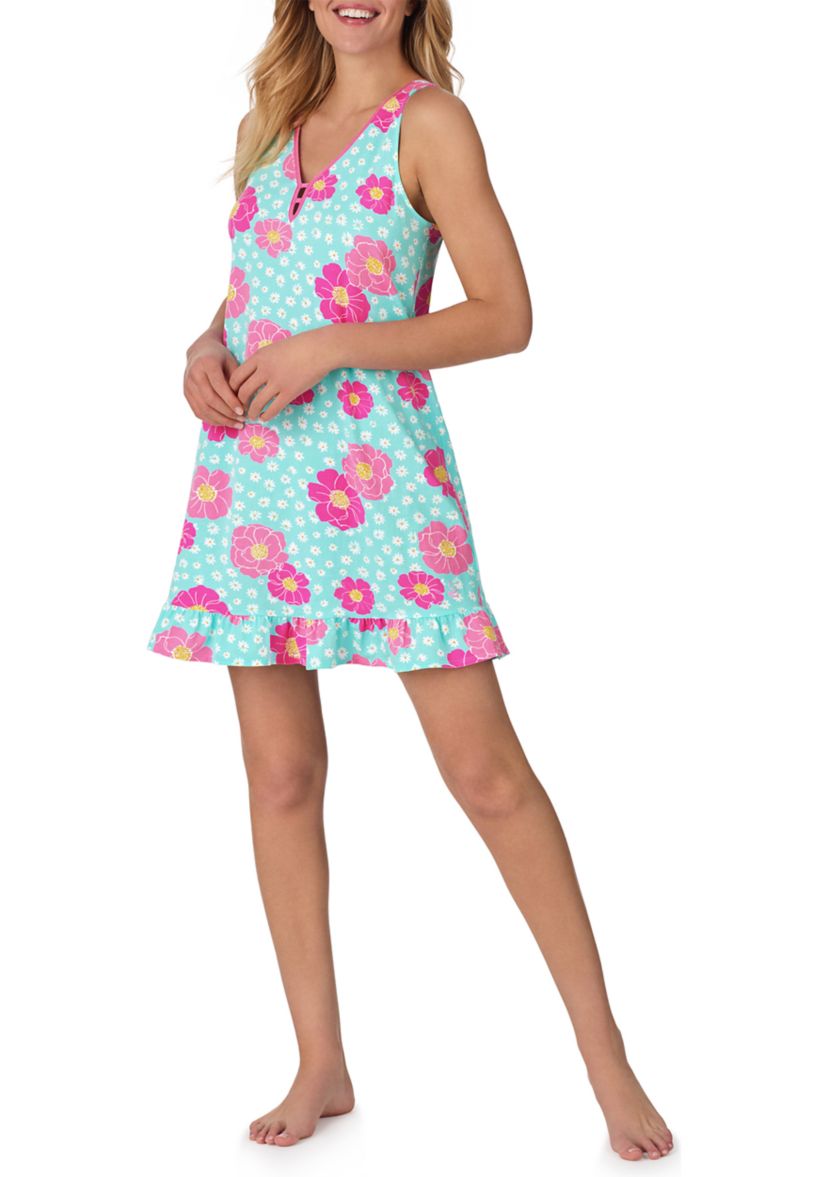 Sleeveless Printed Chemise