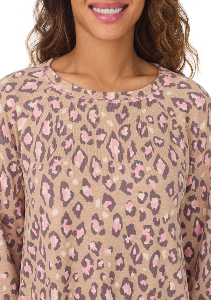 Long Sleeve Sweater Knit Sleepshirt 