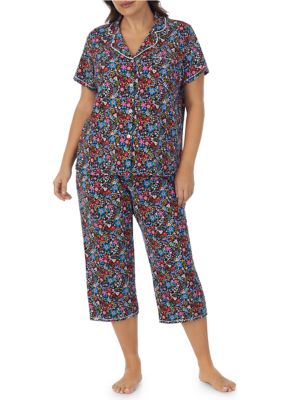 Women's Plus Size Pajama Sets For Lady Soft Short Sleeve