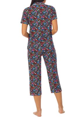 Cuddl Duds Fleecewear with Stretch Pajama Set Night Navy Tartan