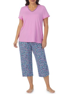 Plus Size Croft & Barrow® Micro Fleece Long Sleeve Pajama Top & Pajama  Pants Set