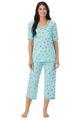Cuddl Duds Women's Moisture Wicking 2-Piece Pajama Set, Mint, XL