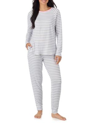 Cuddl Duds Women's Long Sleeve Shirt and Jogger Pajama Set, XL