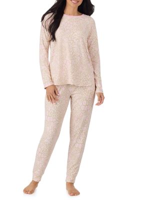 Cuddl Duds Women's Long Sleeve Shirt and Jogger Pajama Set, XL