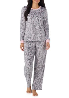 Cuddl Duds Women's Long Sleeve Shirt and Pants Pajama Set, XL