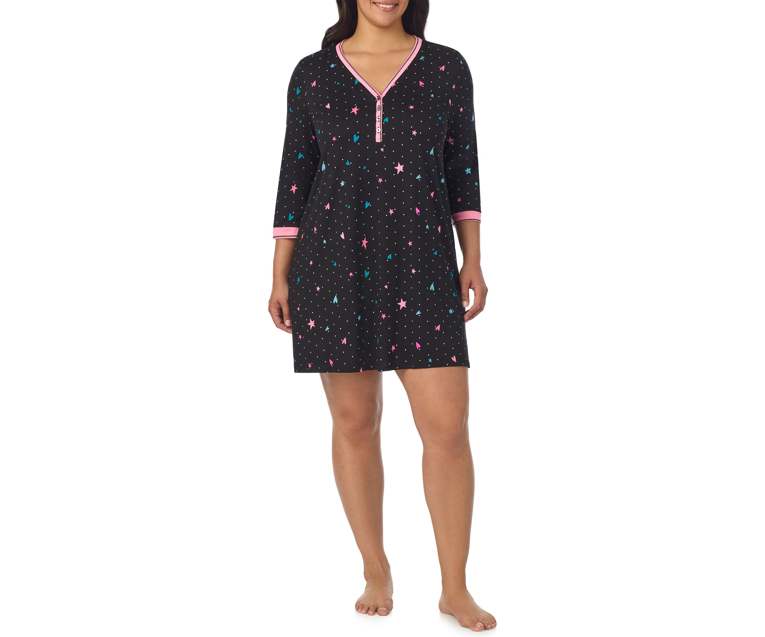 Plus Size Printed Sleepshirt