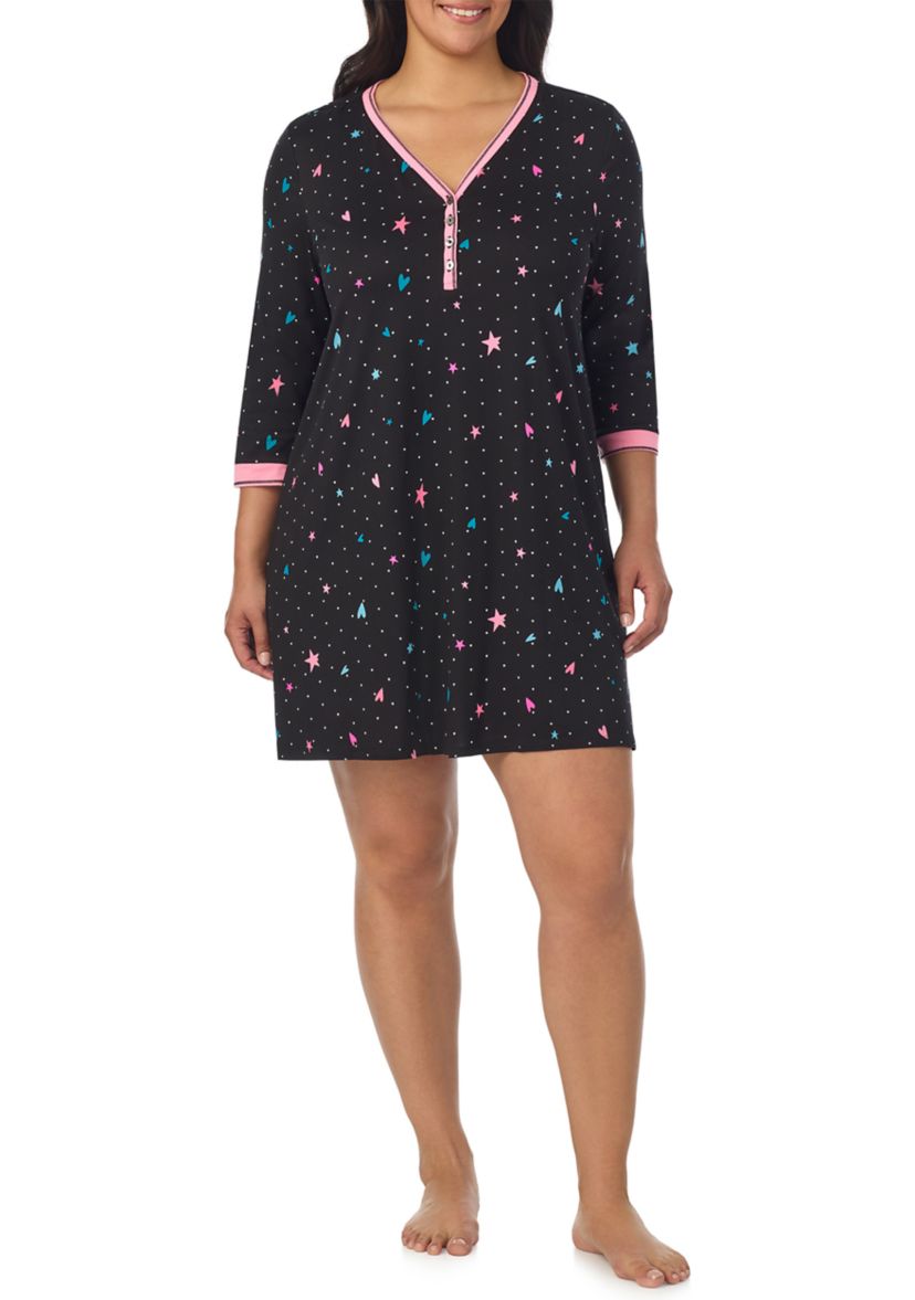 Plus Size Printed Sleepshirt