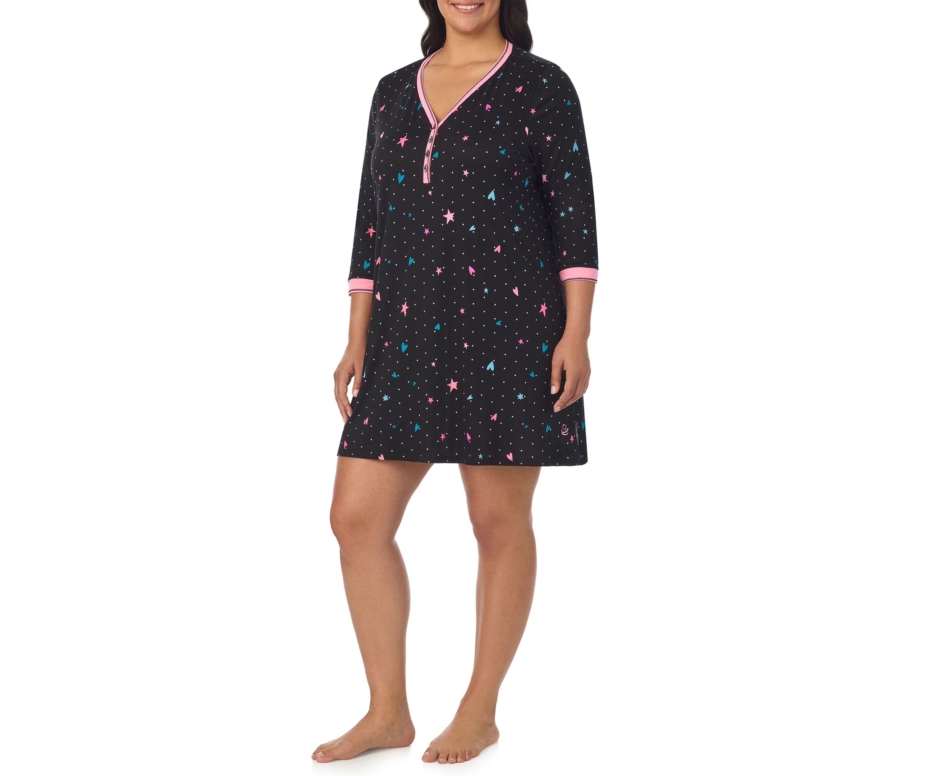 Plus Size Printed Sleepshirt