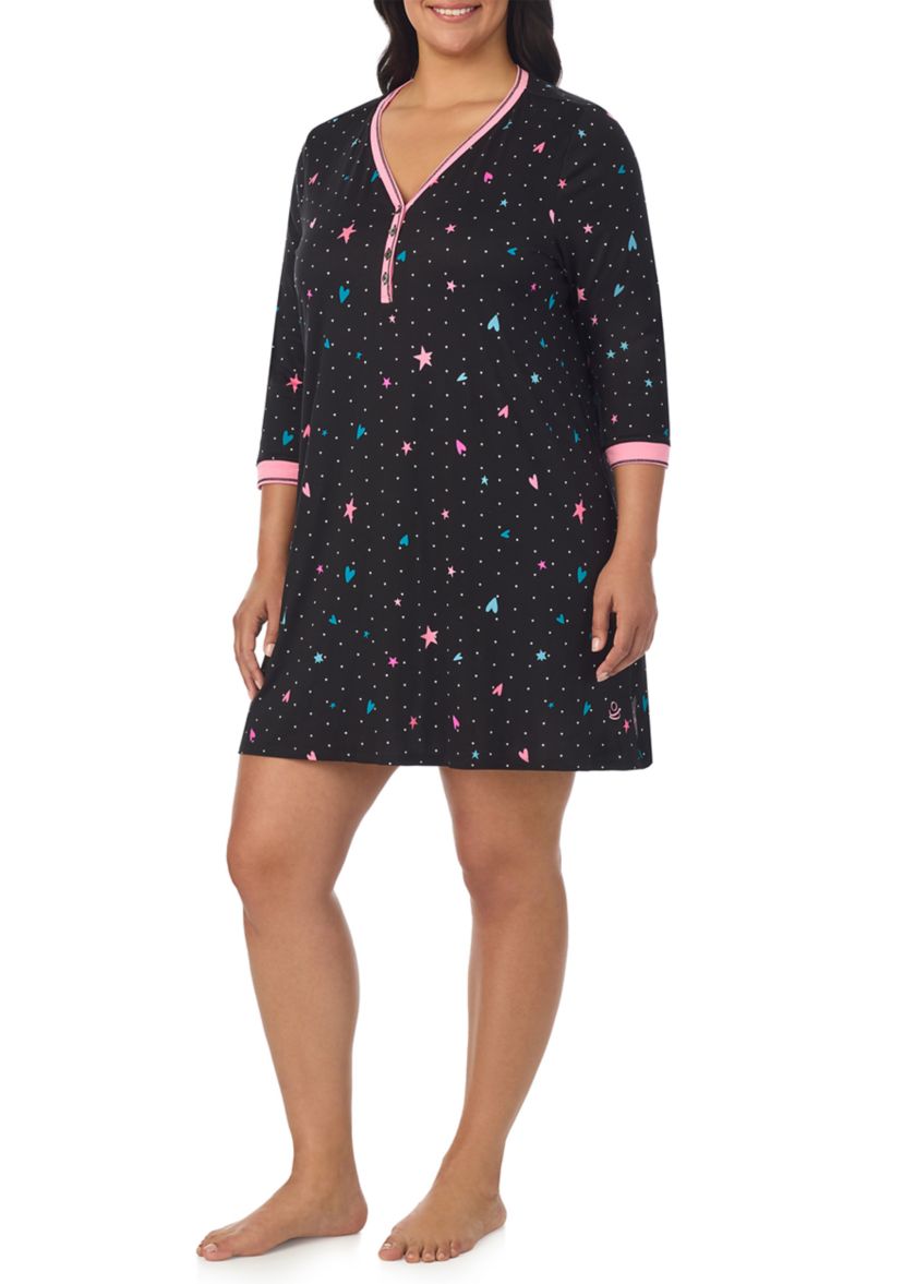 Plus Size Printed Sleepshirt