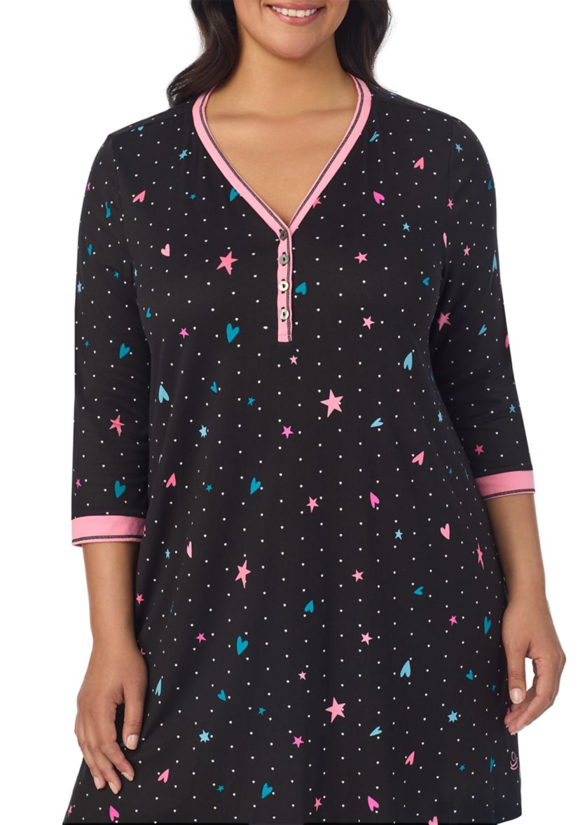 Plus Size Printed Sleepshirt
