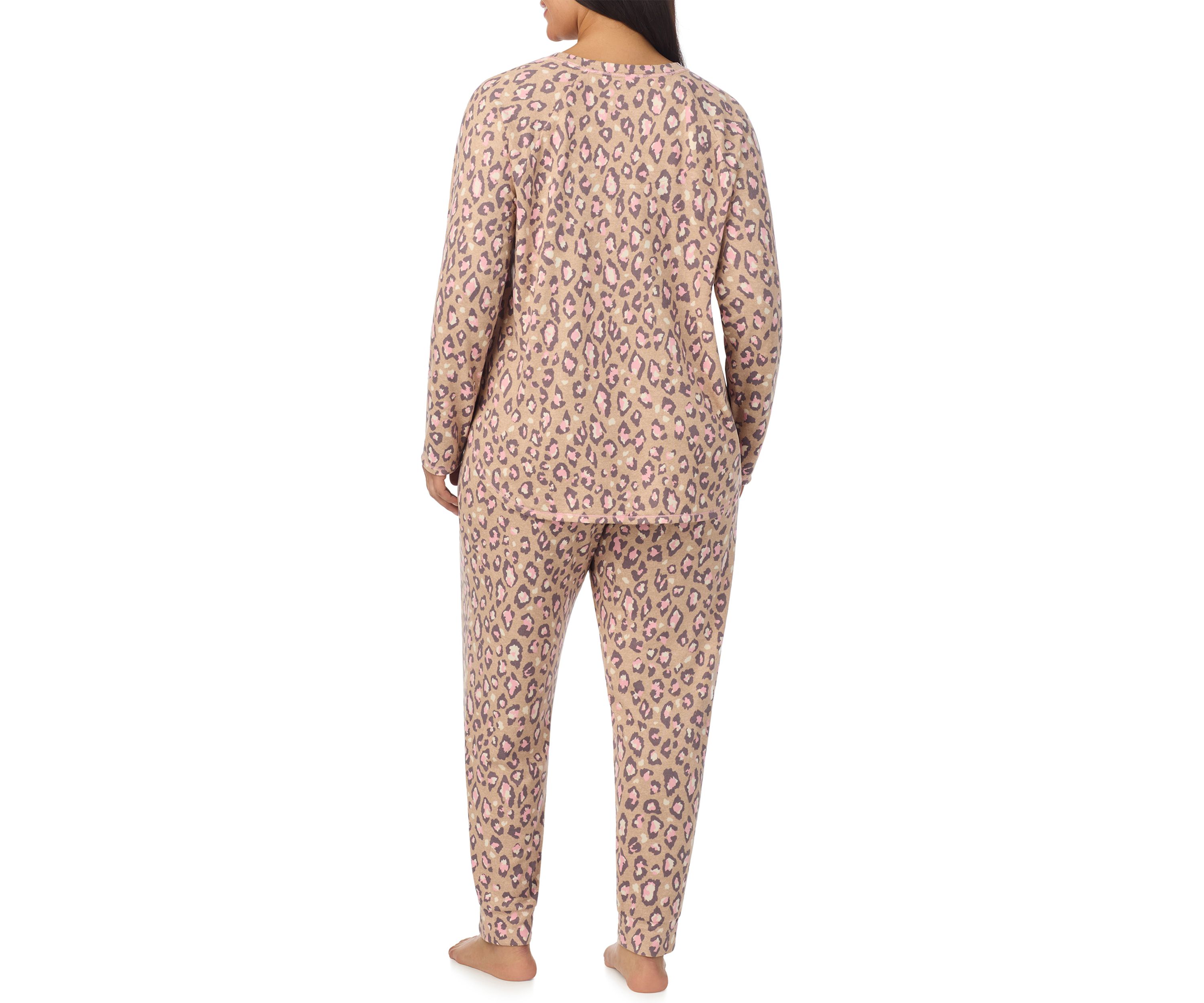 Plus Size Printed Sweater Knit Pajama Set