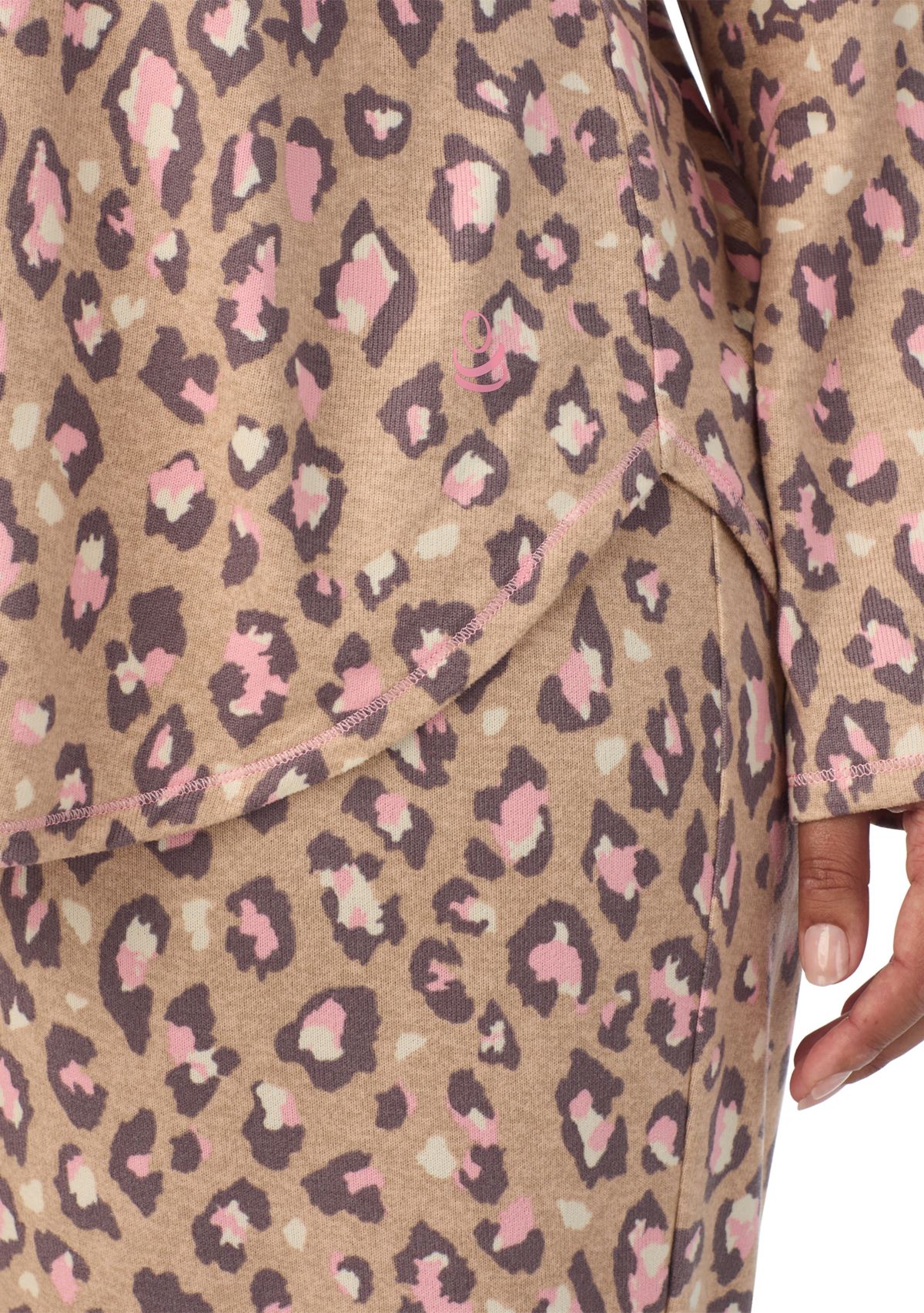 Plus Size Printed Sweater Knit Pajama Set