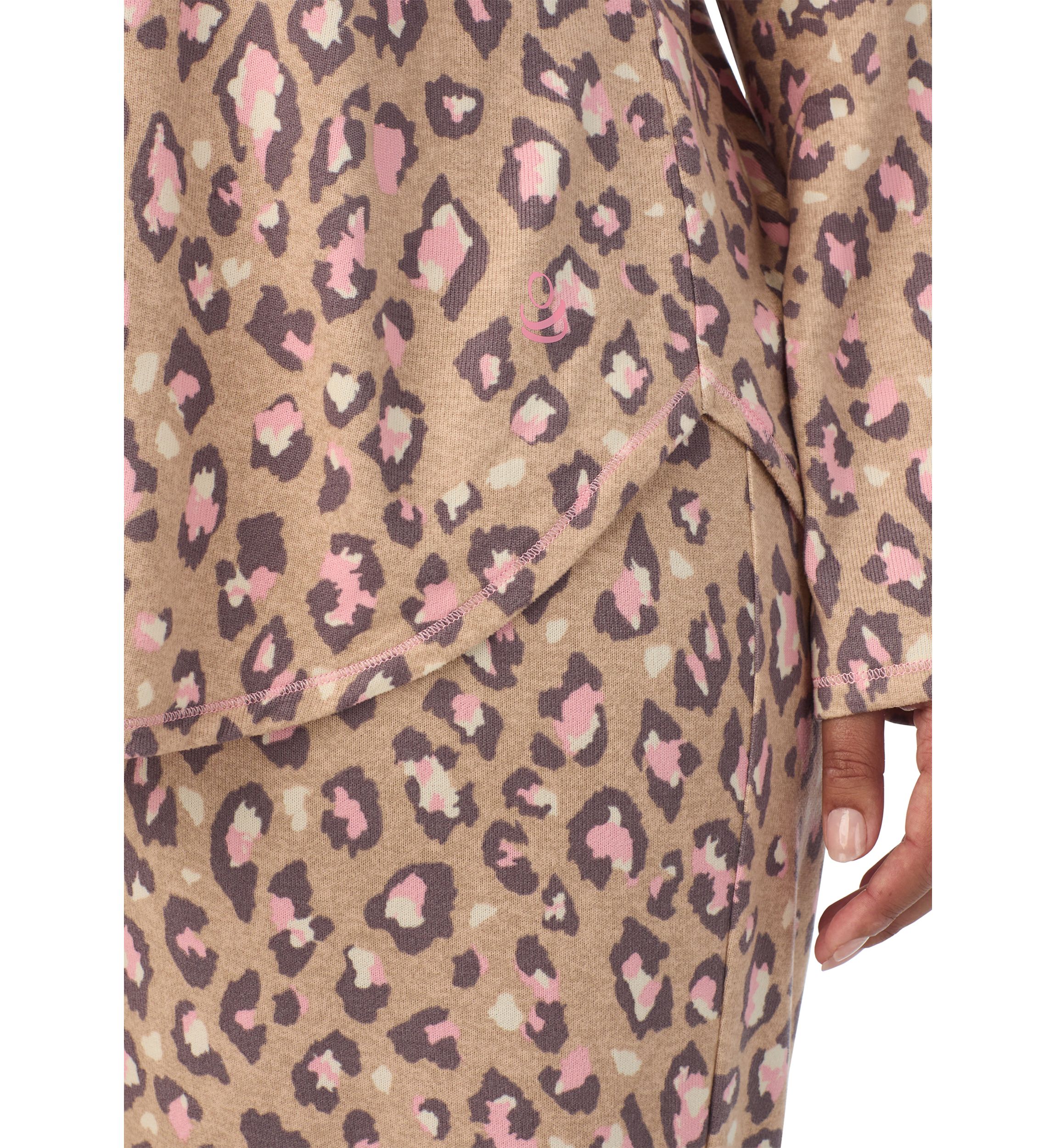 Plus Size Printed Sweater Knit Pajama Set