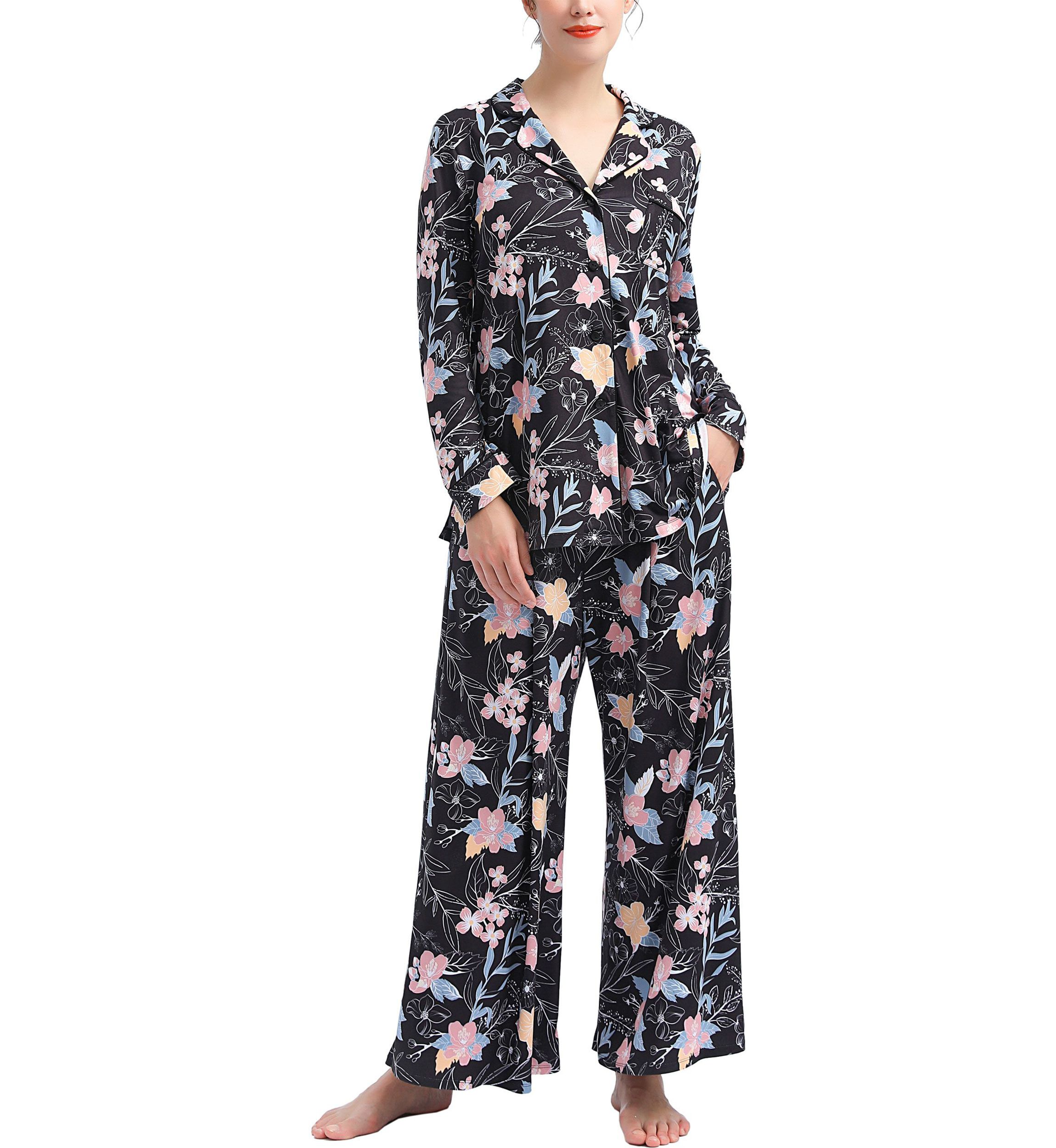 Lia Maternity/Nursing Floral Print Pajamas