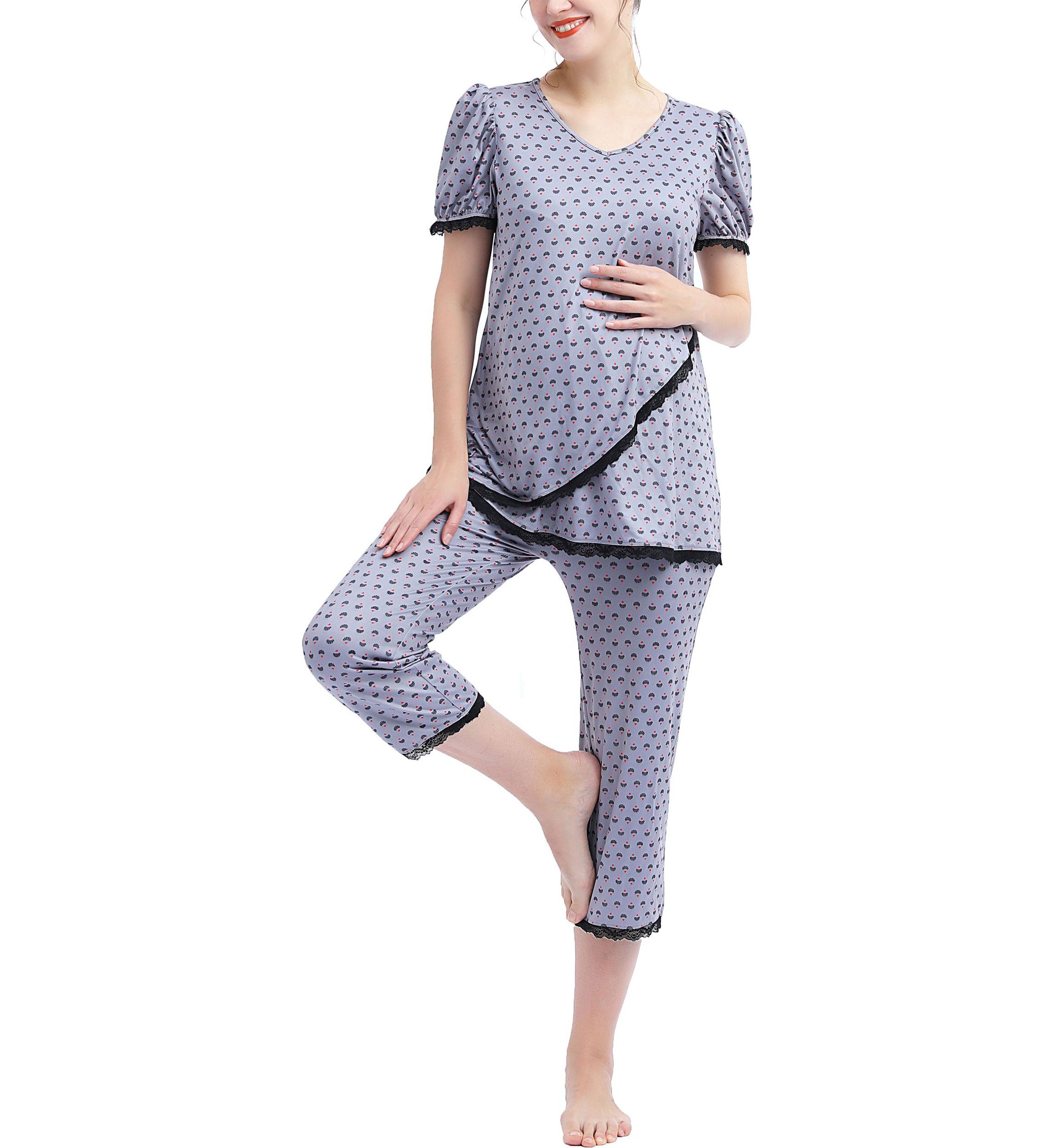 Drew Maternity/Nursing Pajama Set