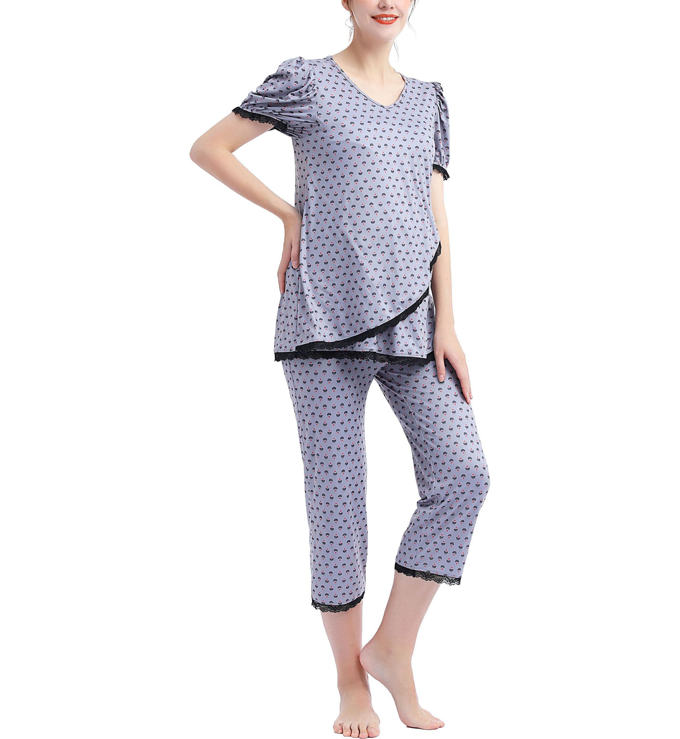Drew Maternity/Nursing Pajama Set