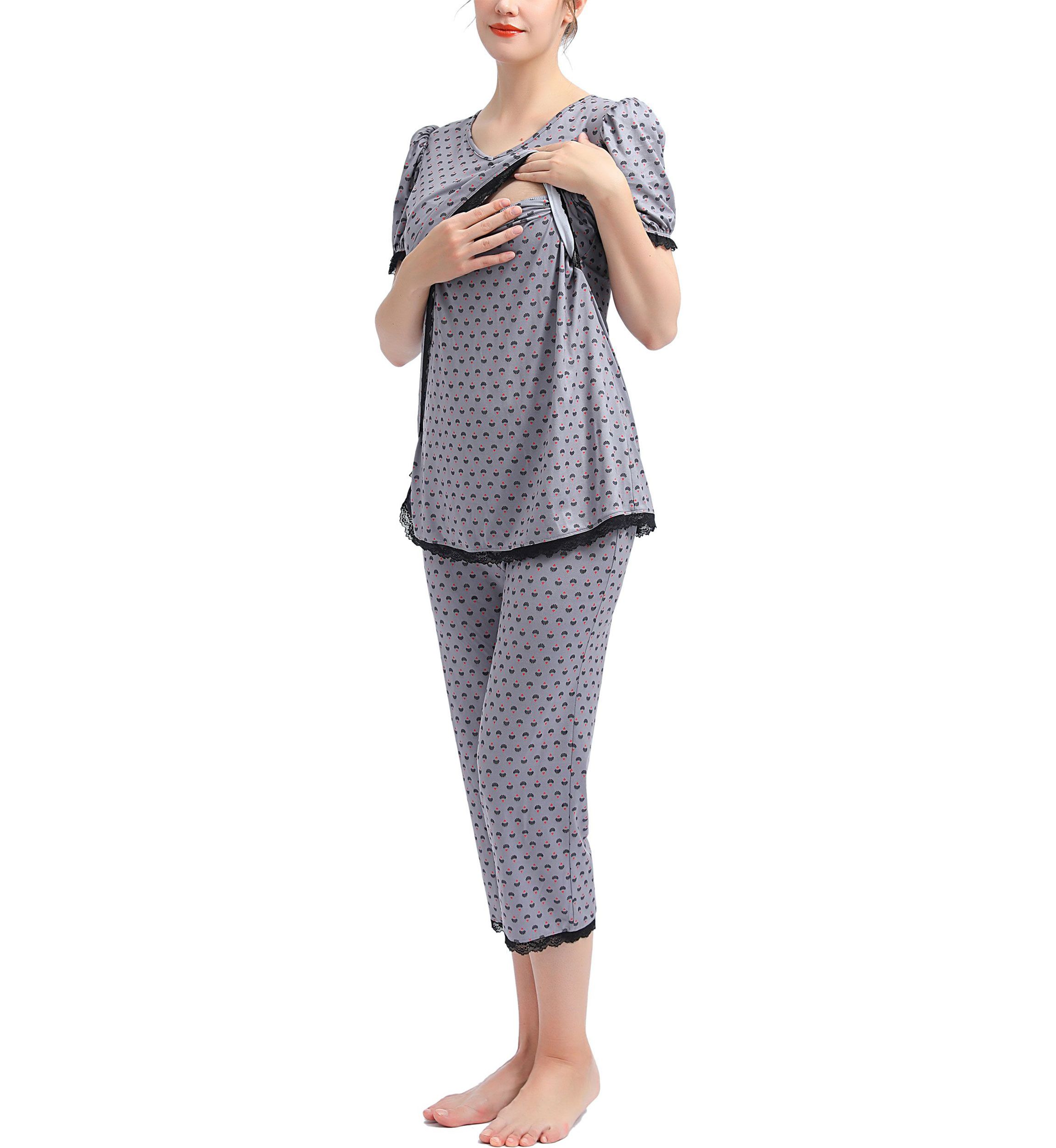 Drew Maternity/Nursing Pajama Set