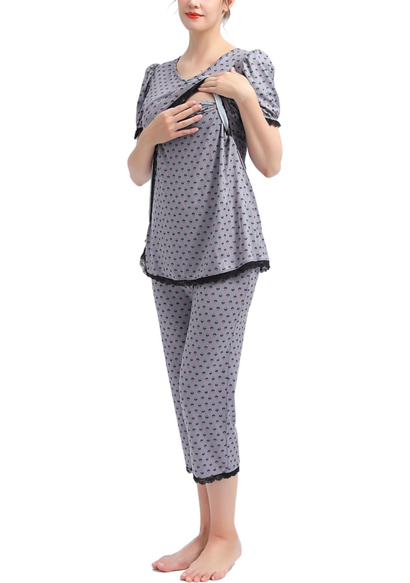 Drew Maternity/Nursing Pajama Set
