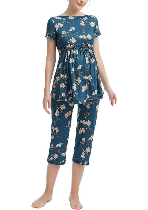 Kimi & Kai Zadie Maternity Nursing Pajama Set