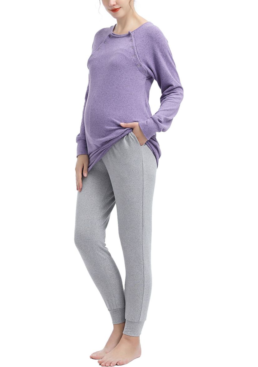Zoie Maternity/Nursing Pajama Set