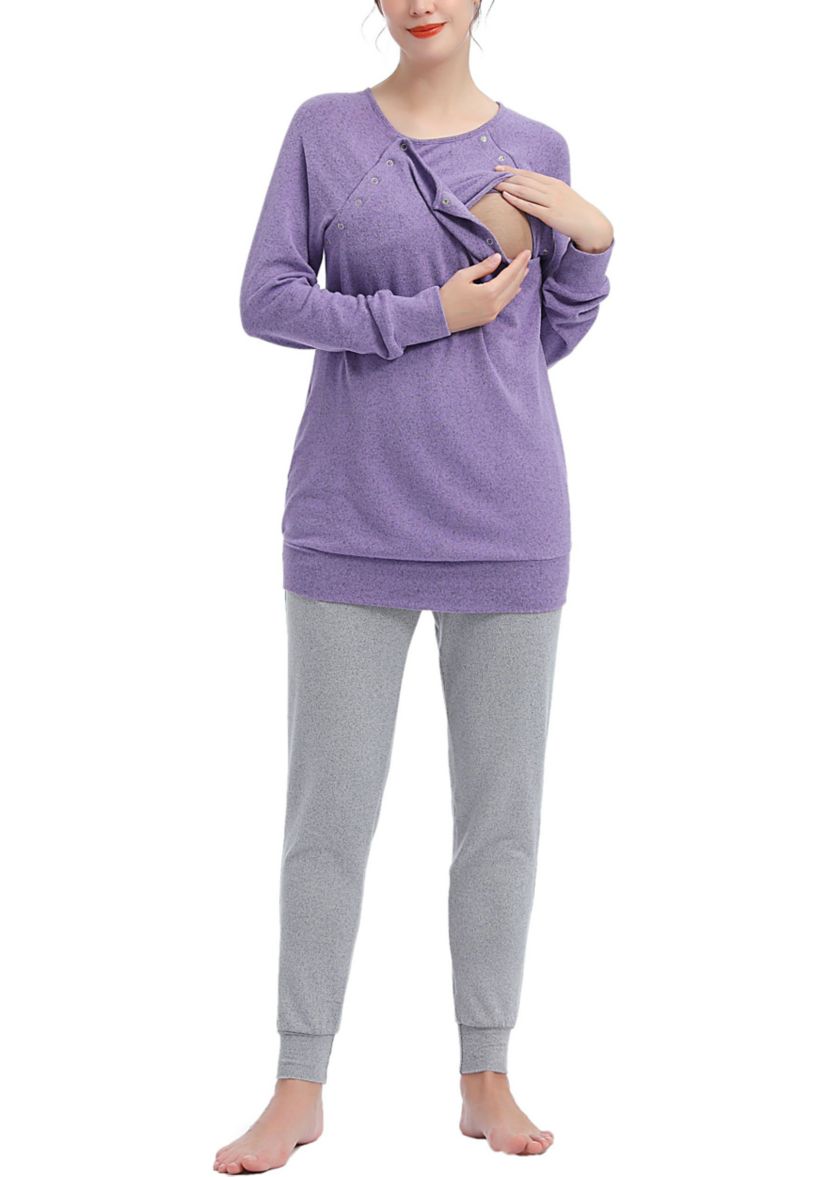 Zoie Maternity/Nursing Pajama Set