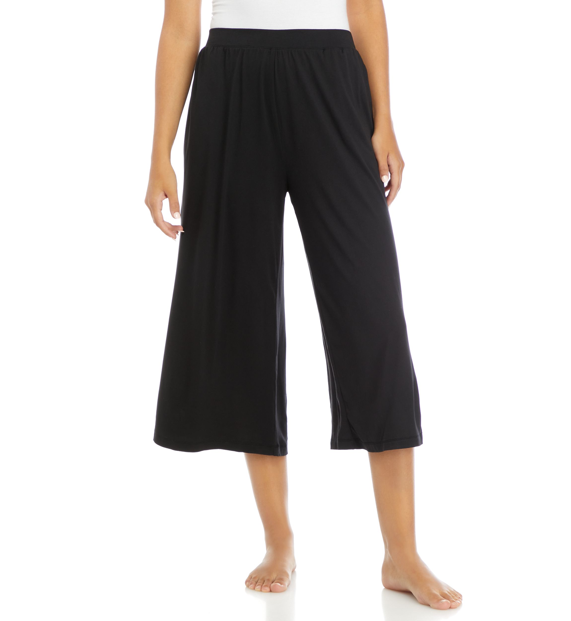 Wide Leg Capri Pajama Pants 