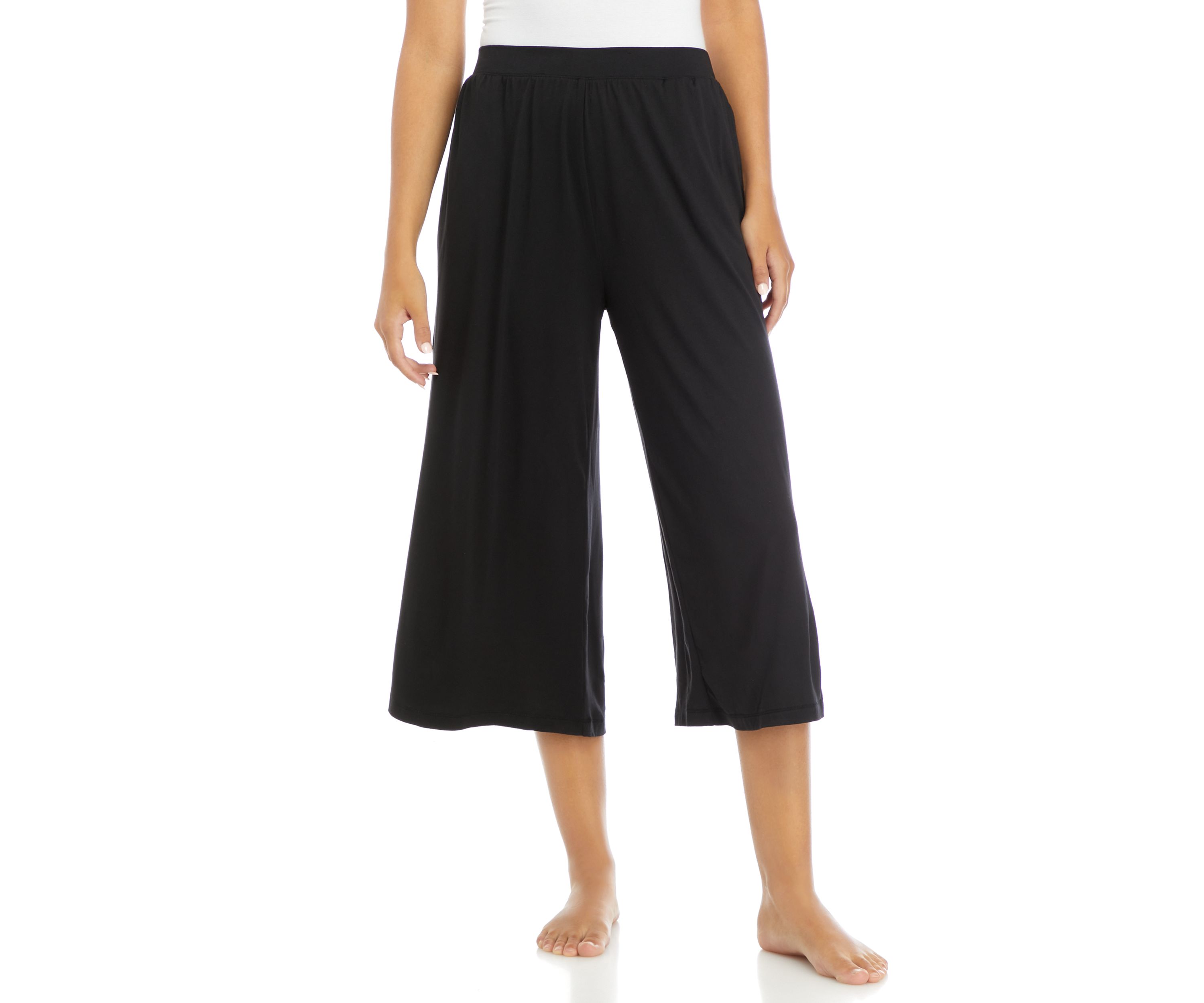 Wide Leg Capri Pajama Pants 
