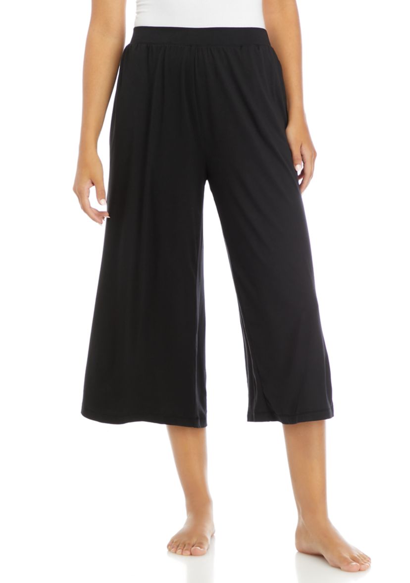 Wide Leg Capri Pajama Pants 