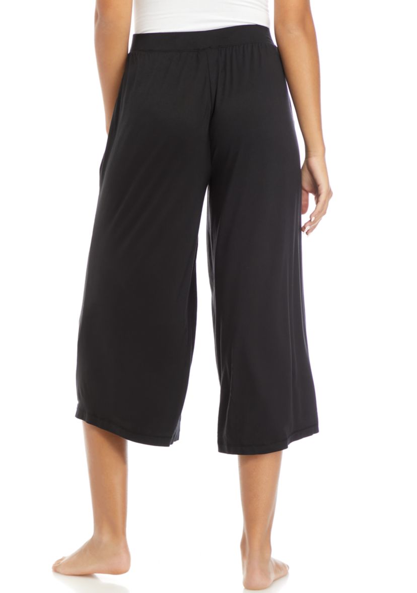 Wide Leg Capri Pajama Pants 