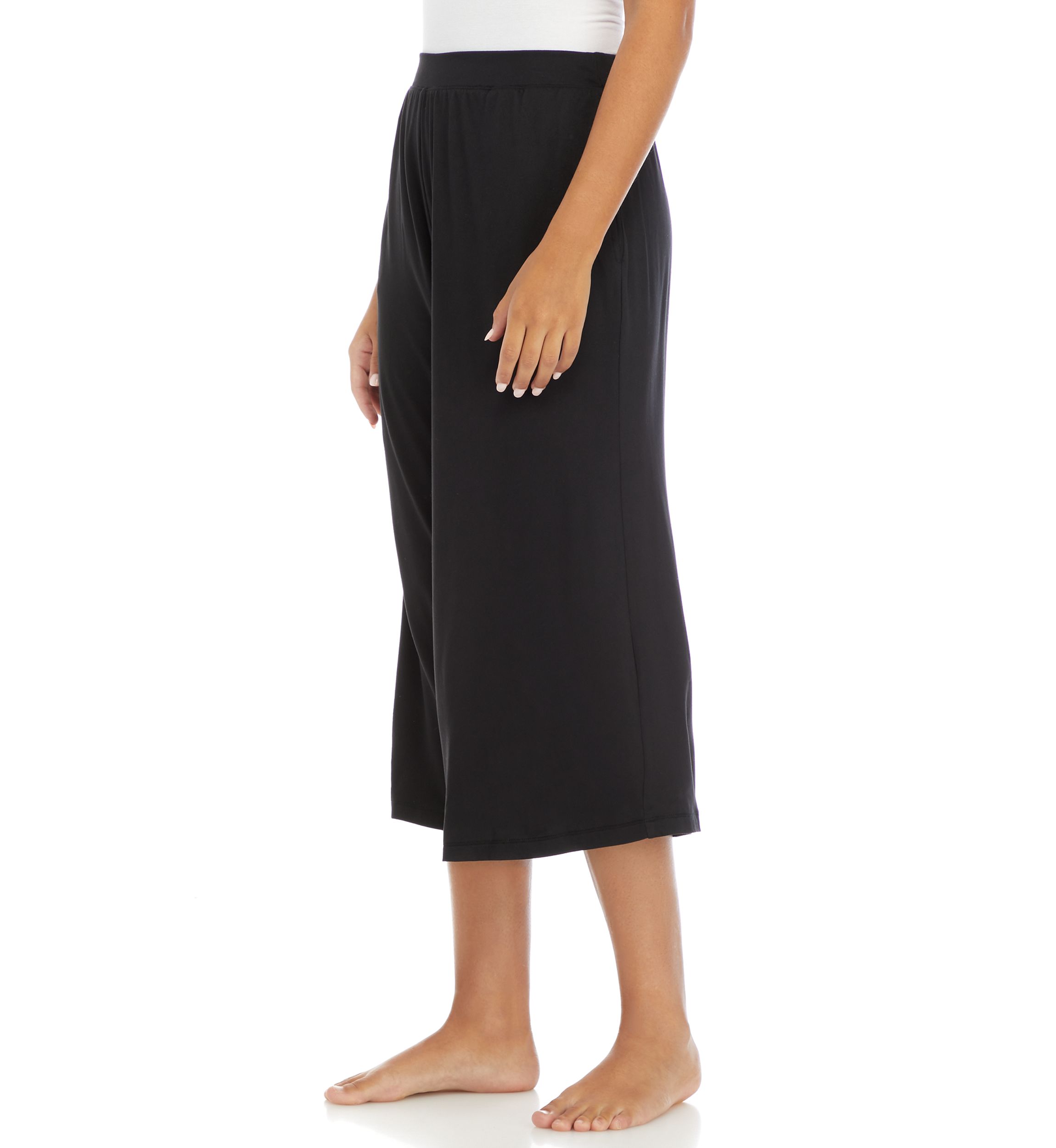 Wide Leg Capri Pajama Pants 