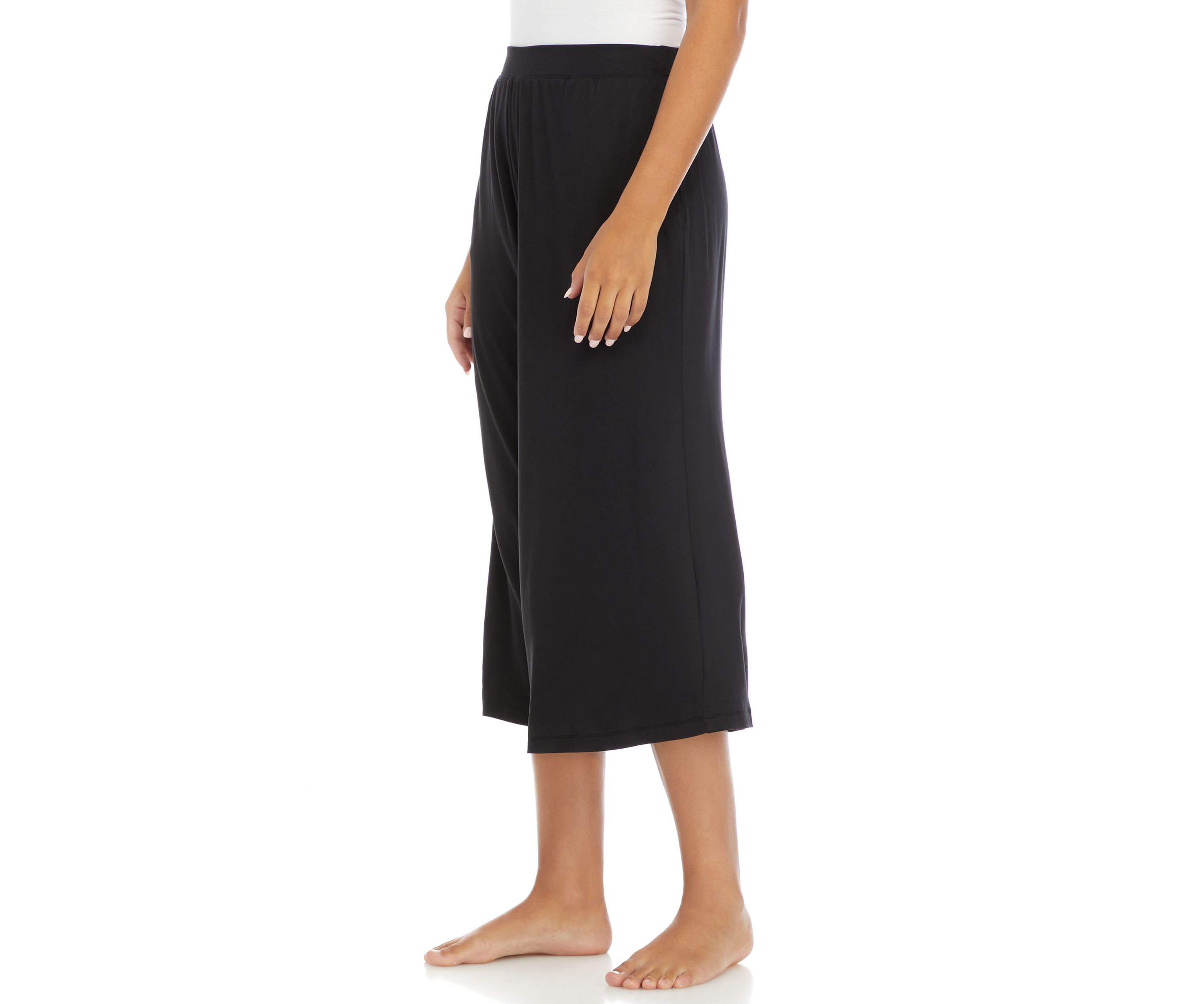 Wide Leg Capri Pajama Pants 