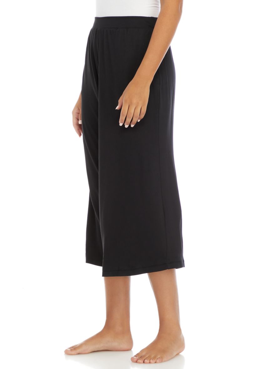 Wide Leg Capri Pajama Pants 