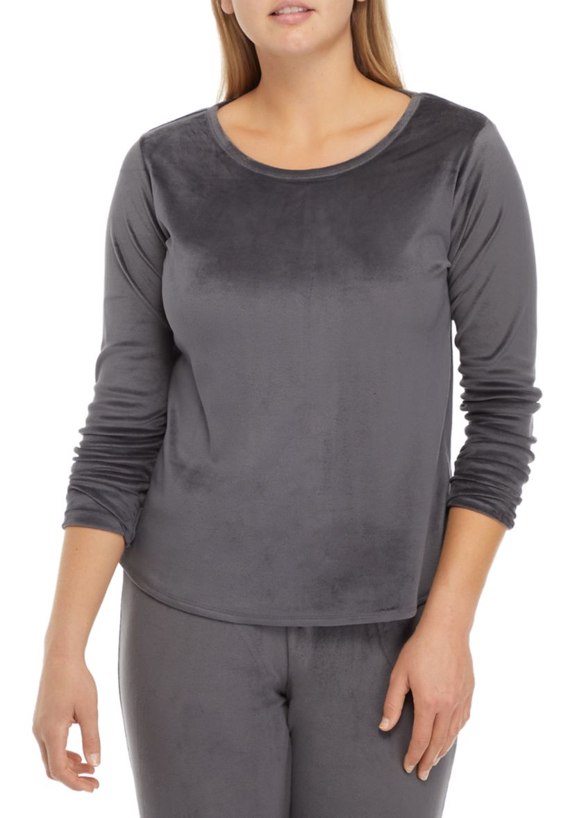 Velour Long Sleeve Top