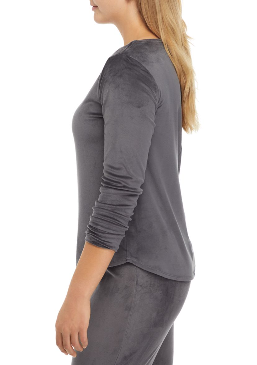 Velour Long Sleeve Top