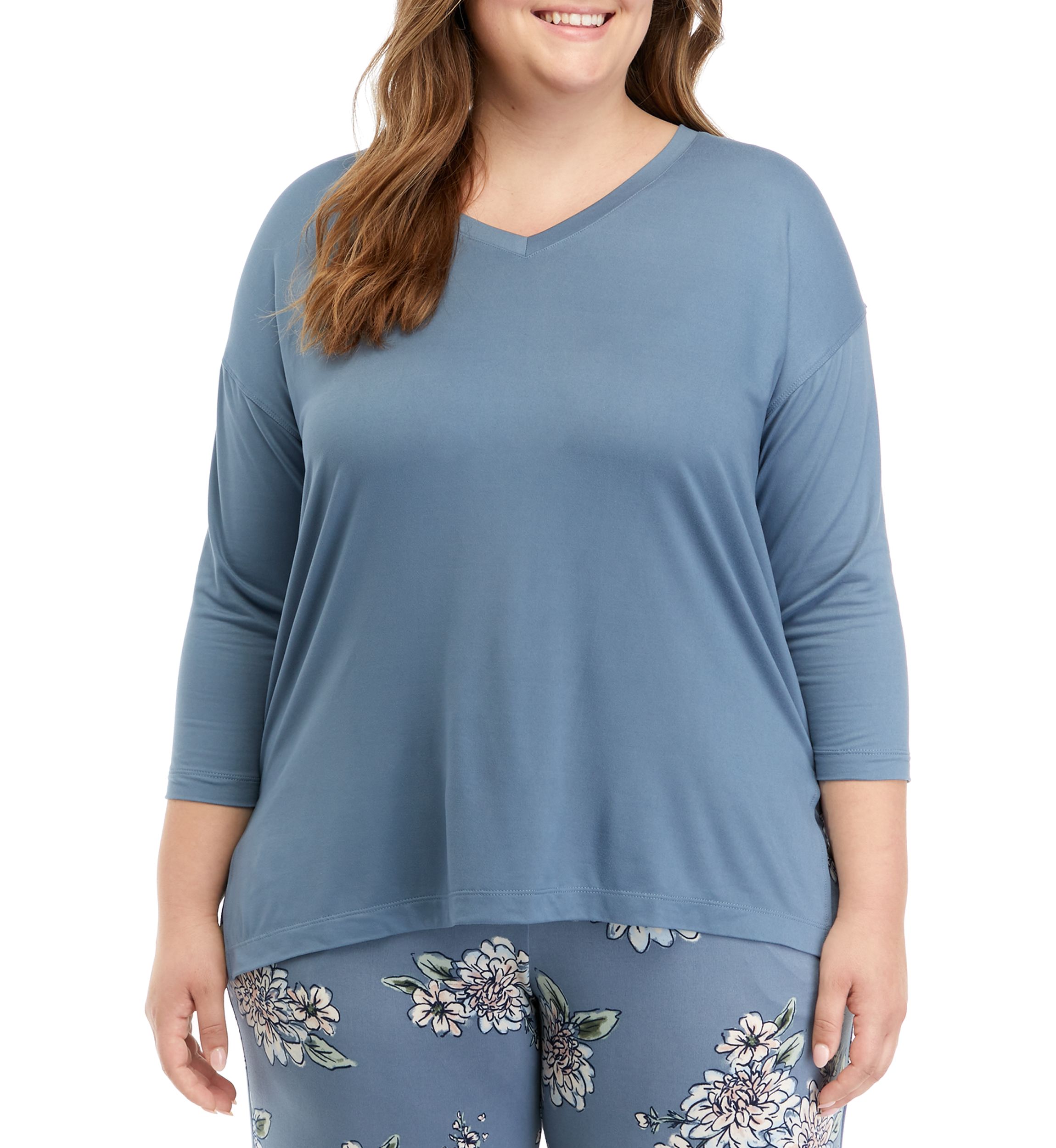 Plus Size Luxe V-Neck Sleep T-Shirt
