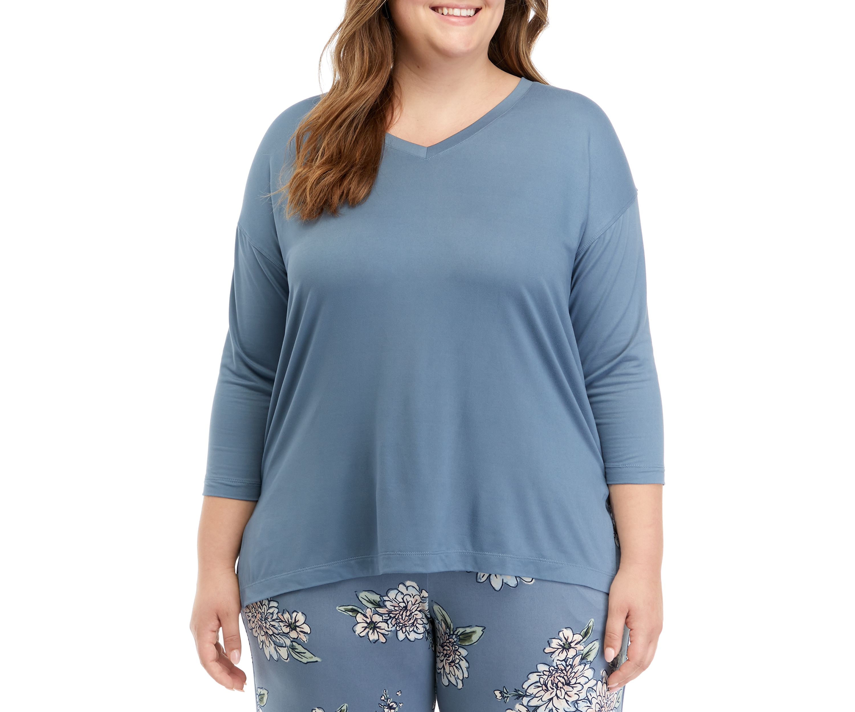 Plus Size Luxe V-Neck Sleep T-Shirt