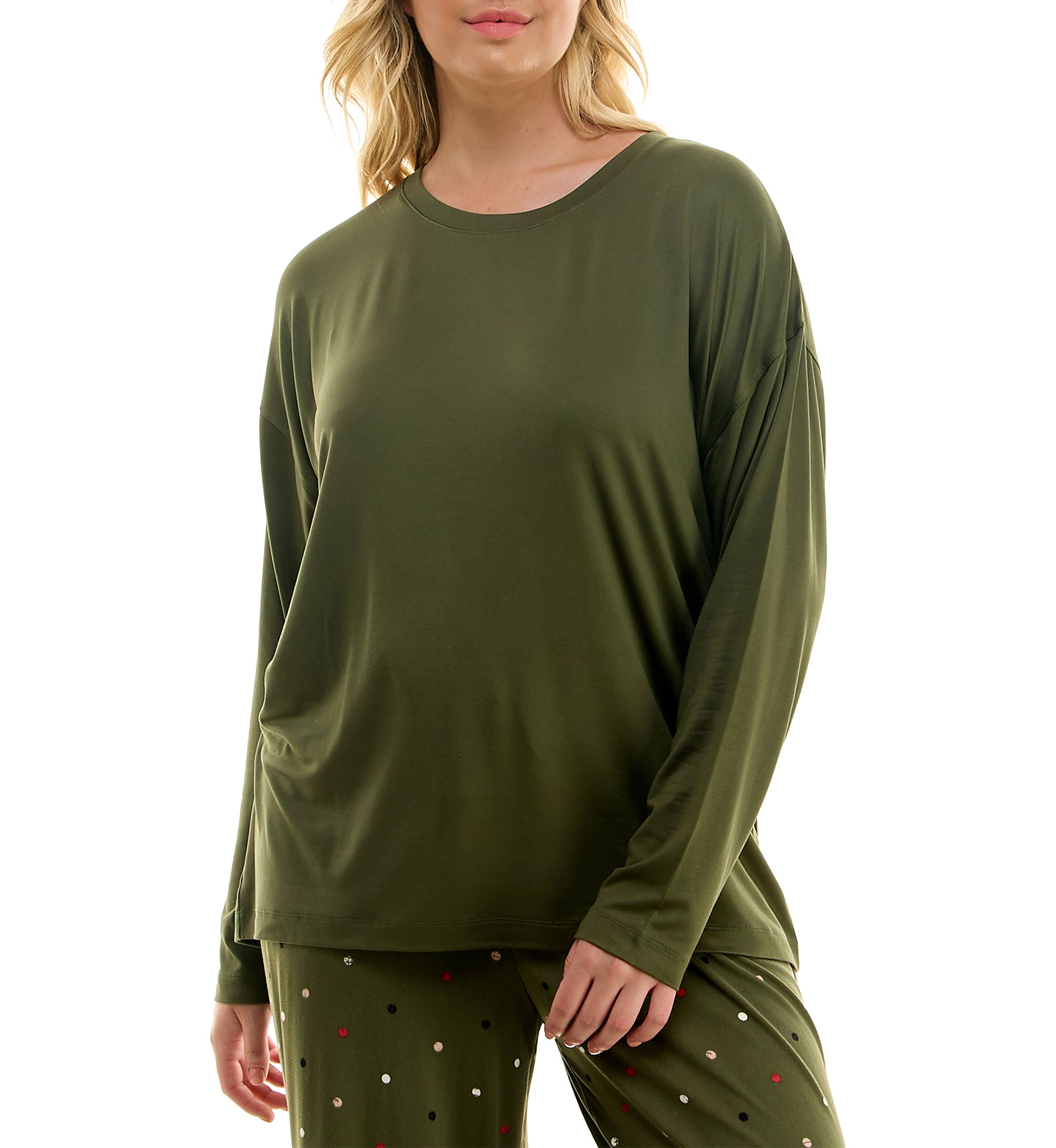 Plus Size Luxe Long Sleeve Sleep T-Shirt
