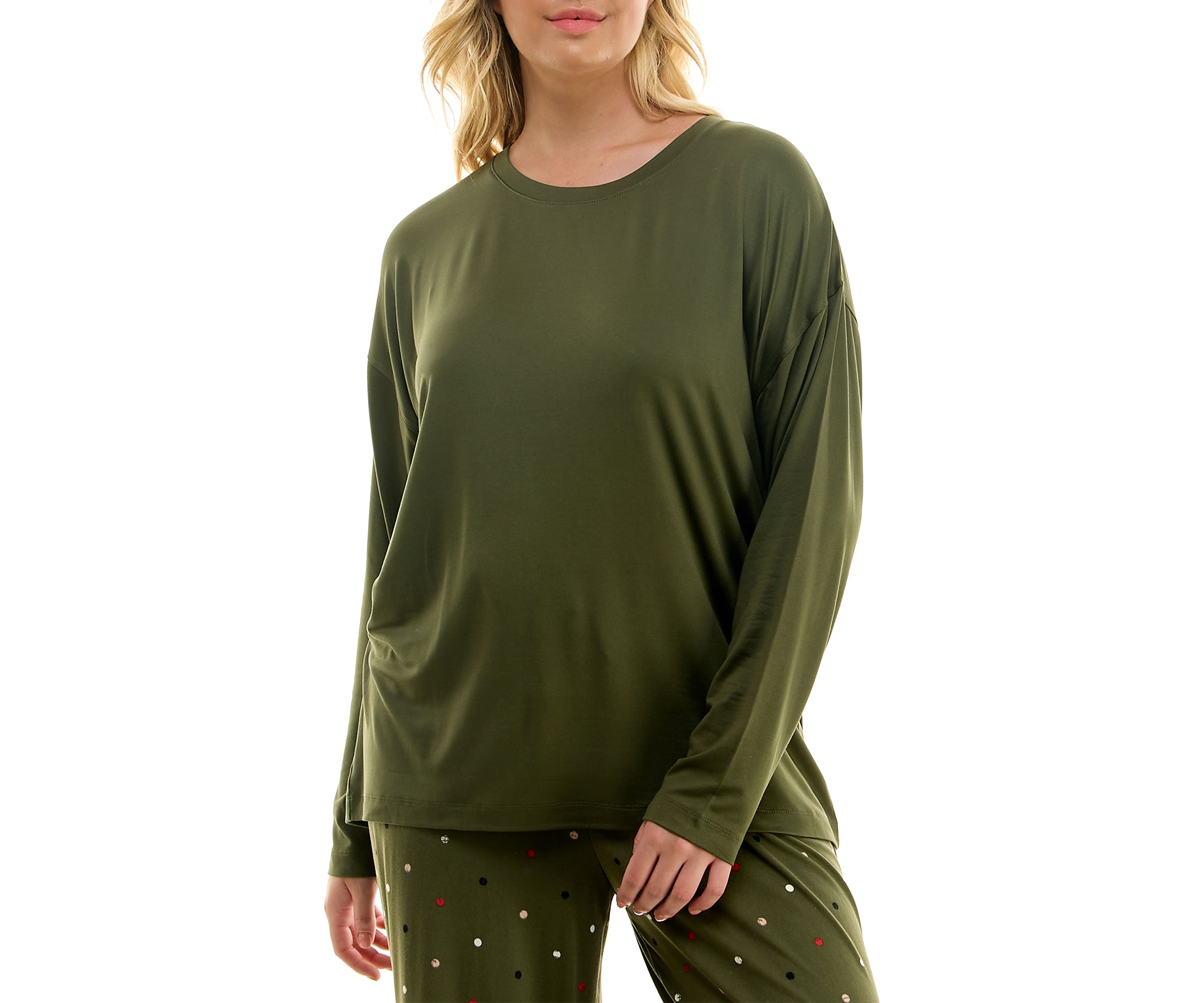Plus Size Luxe Long Sleeve Sleep T-Shirt
