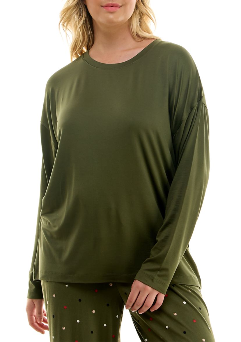 Plus Size Luxe Long Sleeve Sleep T-Shirt