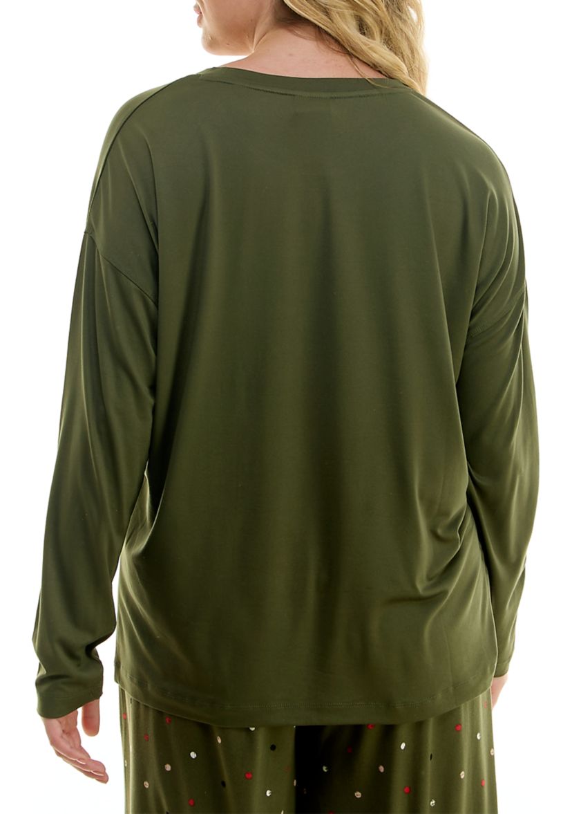 Plus Size Luxe Long Sleeve Sleep T-Shirt