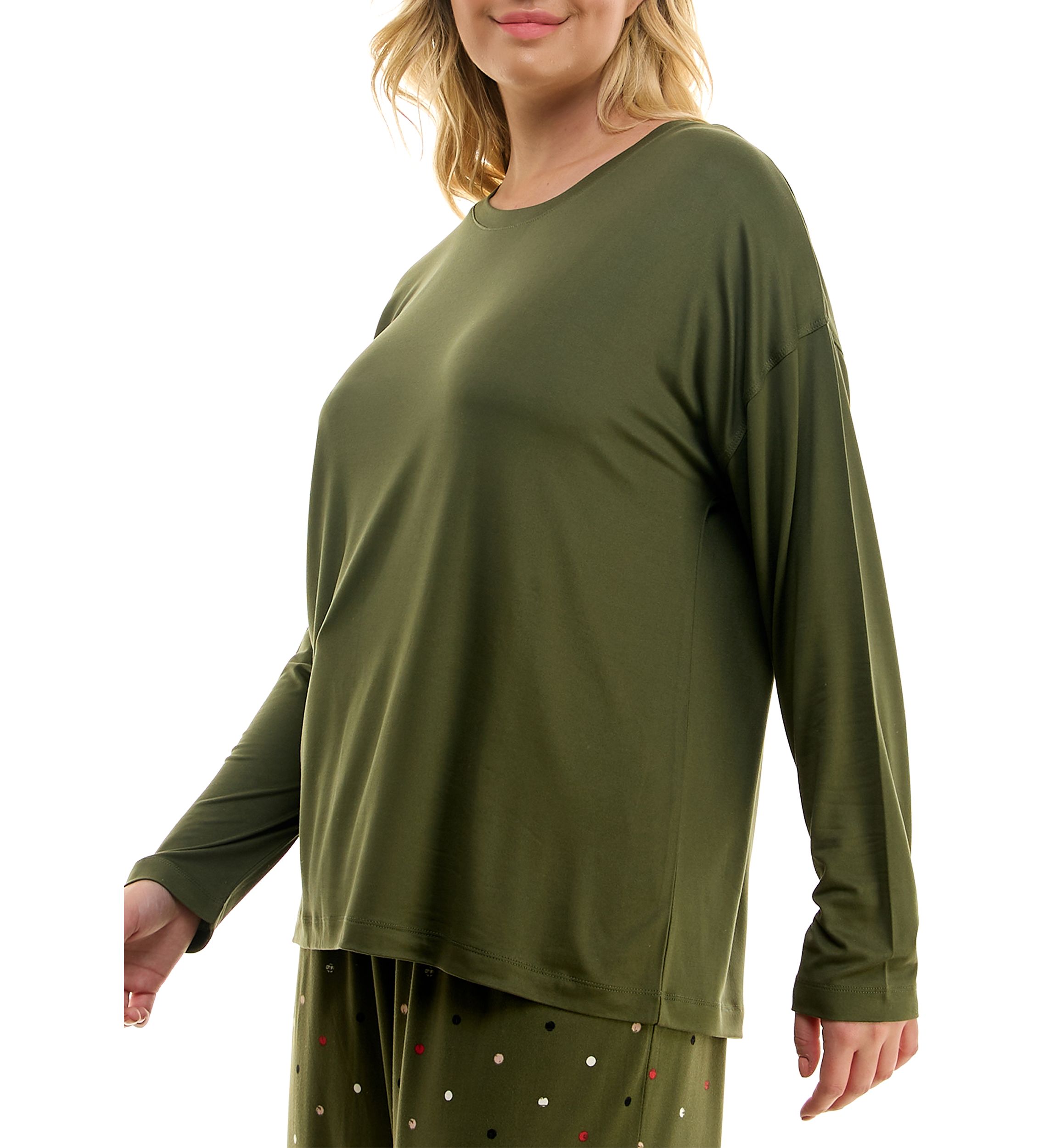 Plus Size Luxe Long Sleeve Sleep T-Shirt