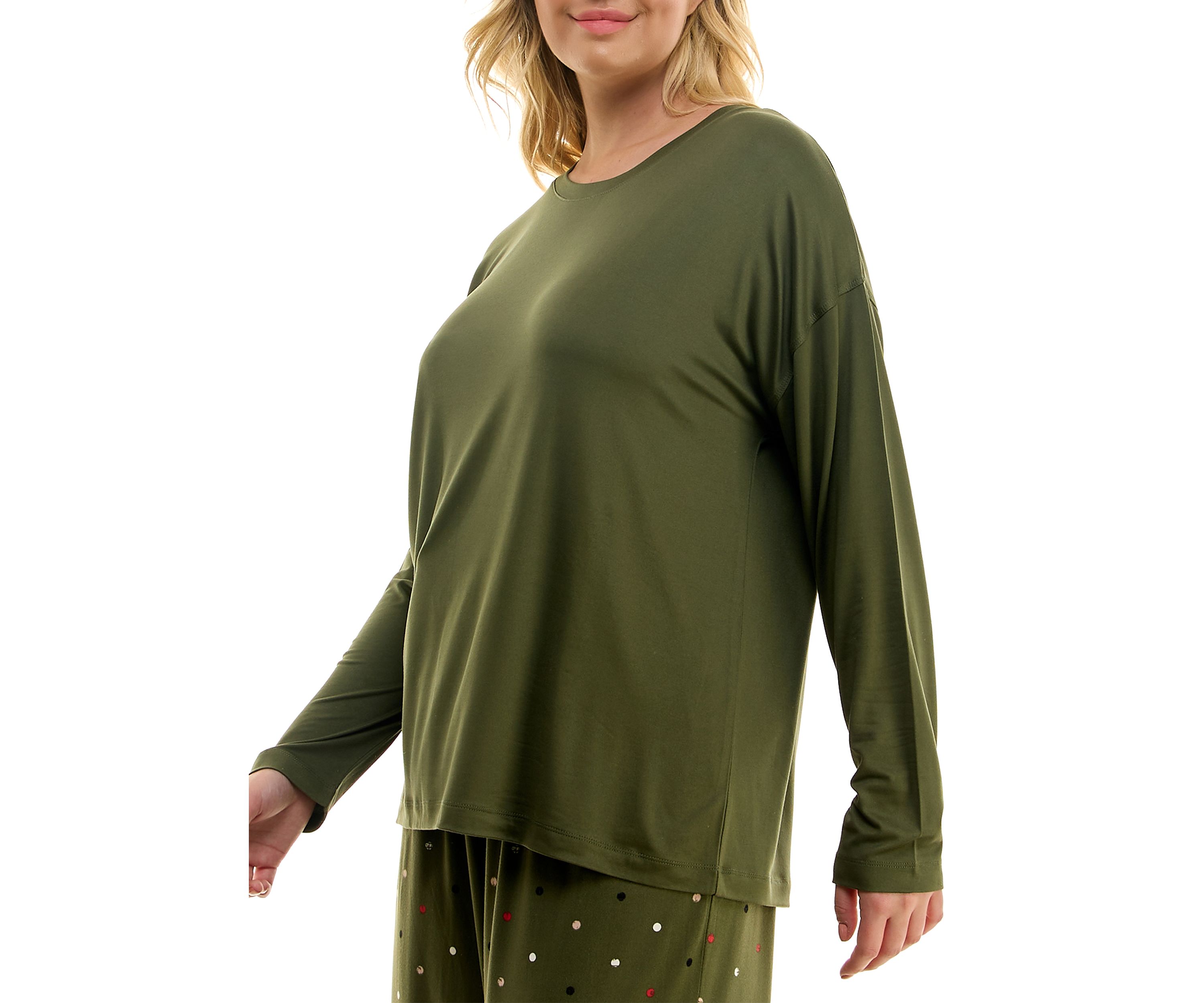 Plus Size Luxe Long Sleeve Sleep T-Shirt